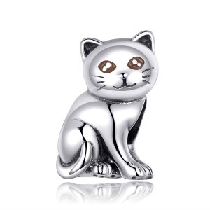 (kuva) Pandora-tyylinen Hopea Söpö Kitten Helmi - SCC1305