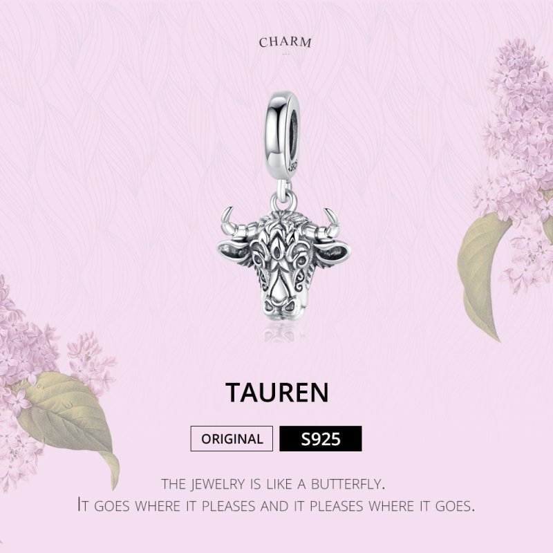 (kuva) Pandora-tyylinen Hopea Tauren Ripustin Charm - SCC1316 - Näytä 3