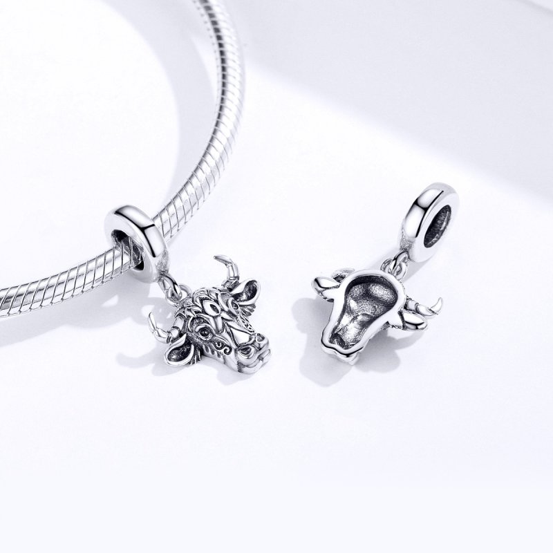 (kuva) Pandora-tyylinen Hopea Tauren Ripustin Charm - SCC1316 - Näytä 5