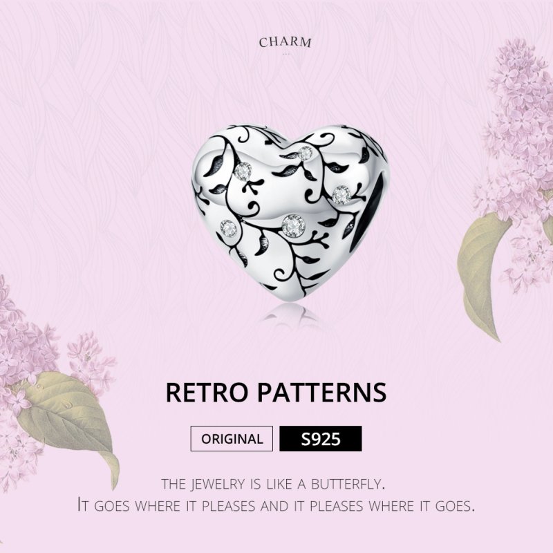 (kuva) Pandora-tyylinen hopea retrokuvioiden riipus - SCC1323 - Näytä 6