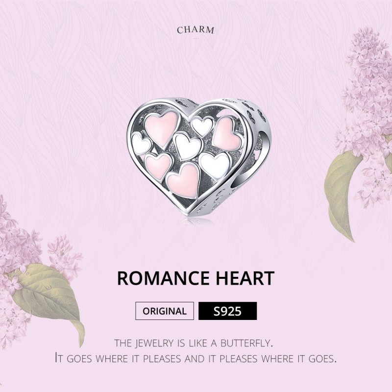 (kuva) Pandora-tyylinen Hopea Romance Sydän Rannekoru - SCC1423 - Näytä 6