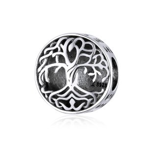 (kuva) Pandora-tyylinen Hopea Elämän Puu - Charm - SCC1457