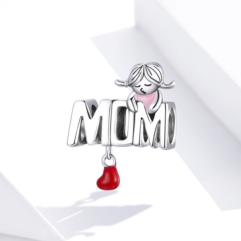 (kuva) Pandora-tyylinen Hopeinen Love Mom -riipus - SCC1461 - Näytä 4