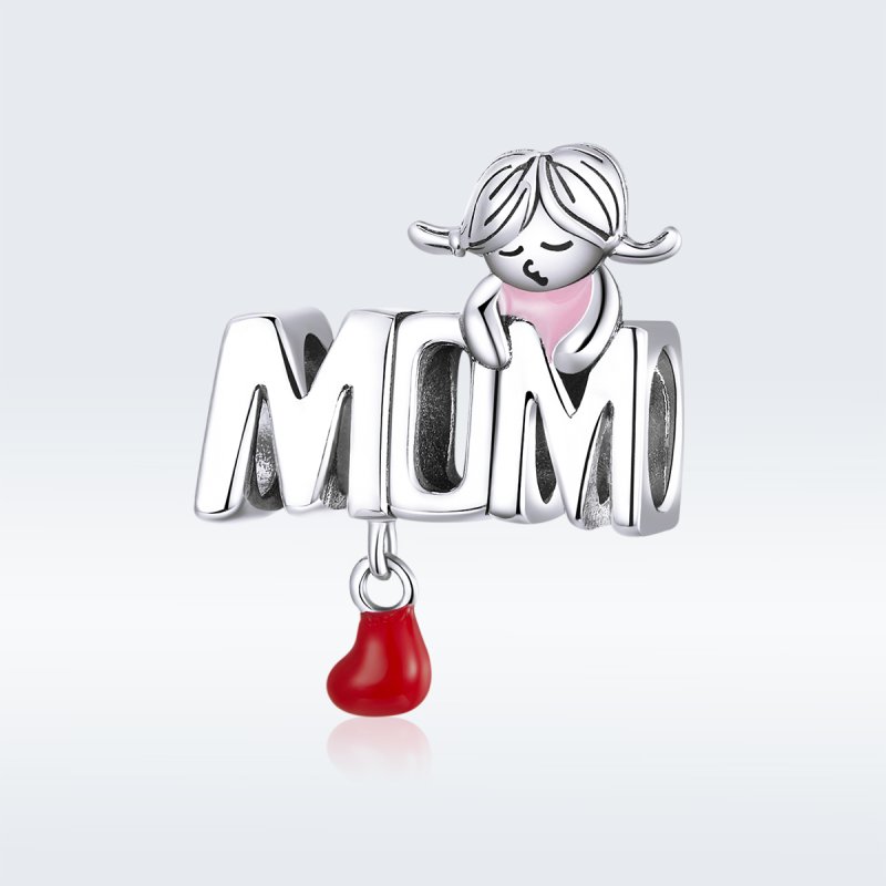 (kuva) Pandora-tyylinen Hopeinen Love Mom -riipus - SCC1461 - Näytä 5