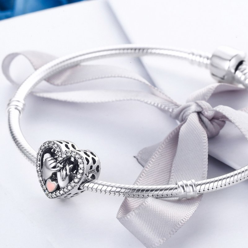 (kuva) Pandora-tyylinen hopea Our Pinky Promise Forever -riipus - SCC167 - Näytä 4