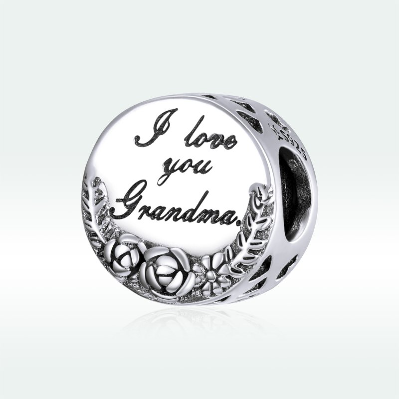 (kuva) Pandora-tyylinen hopeinen I Love You Grandma Gigi -riipus - SCC1762 - Näytä 5