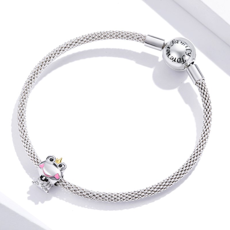 (kuva) Pandora Style Two Tone Gentle Frog Charm - SCC1769 - Näytä 3