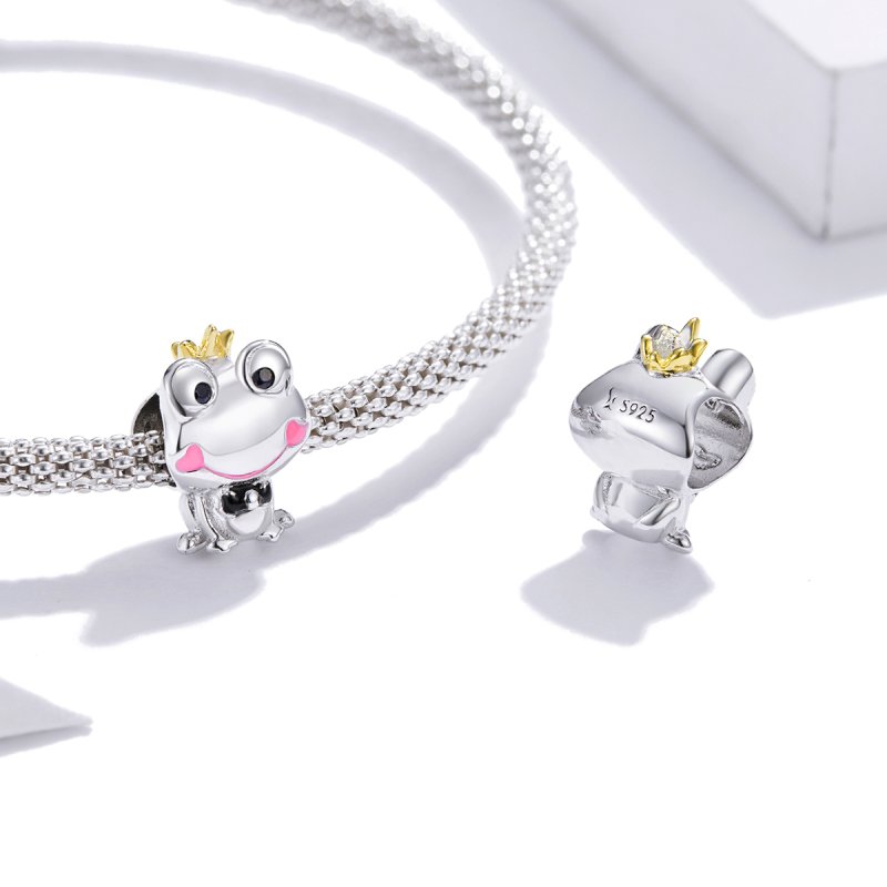 (kuva) Pandora Style Two Tone Gentle Frog Charm - SCC1769 - Näytä 4