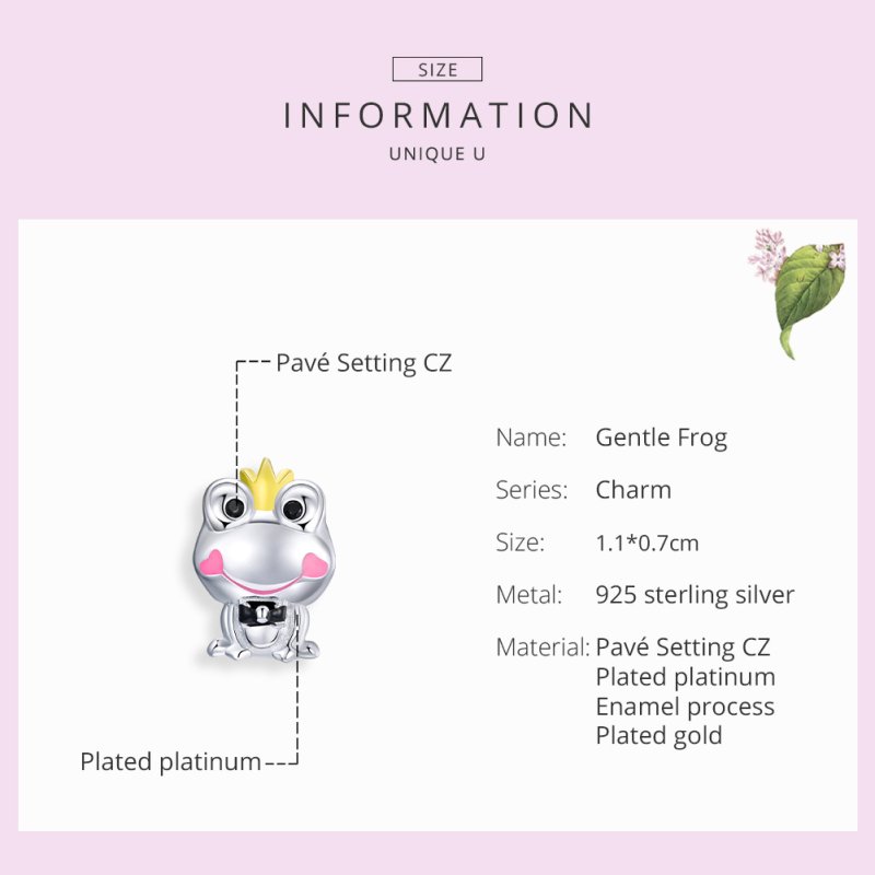 (kuva) Pandora Style Two Tone Gentle Frog Charm - SCC1769 - Näytä 7