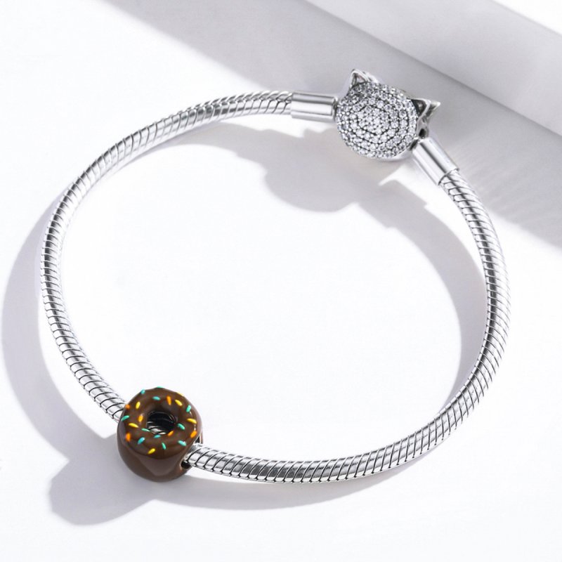 (kuva) Pandora-tyylinen hopea donitsi-riipus - SCC1820 - Näytä 3