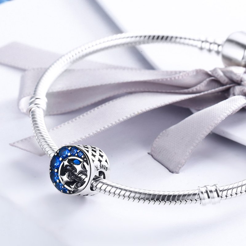(kuva) Pandora-tyylinen Hopea Tähti Kuu Myytti Charm - SCC184 - Näytä 4