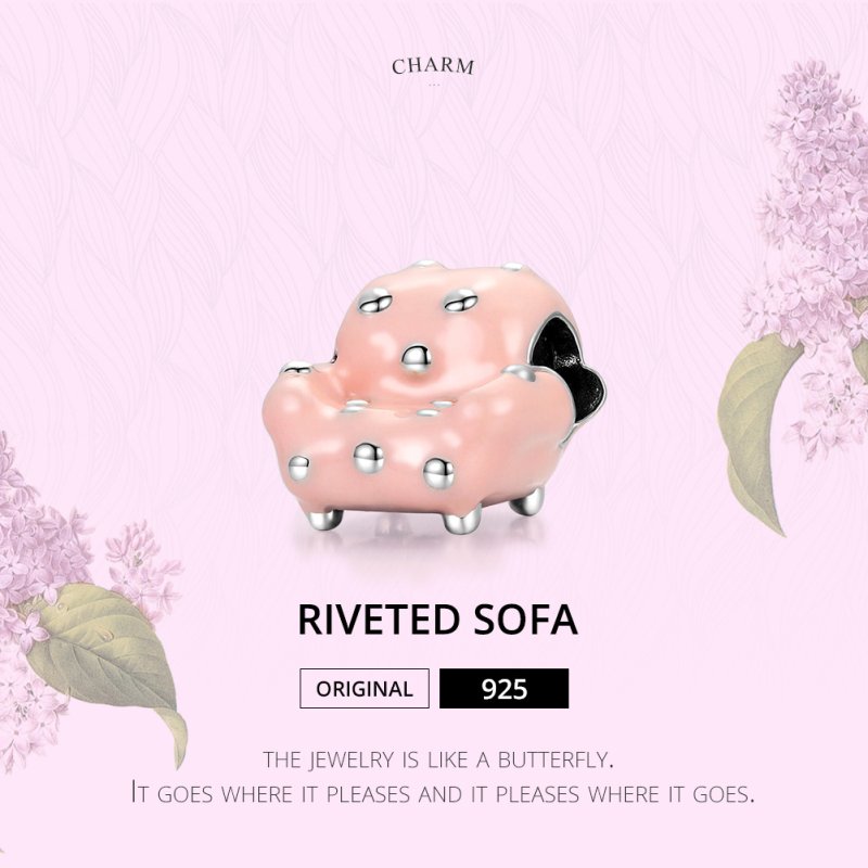 (kuva) Pandora-tyylinen Hopea Nasta Sofa Charm - SCC1854 - Näytä 7
