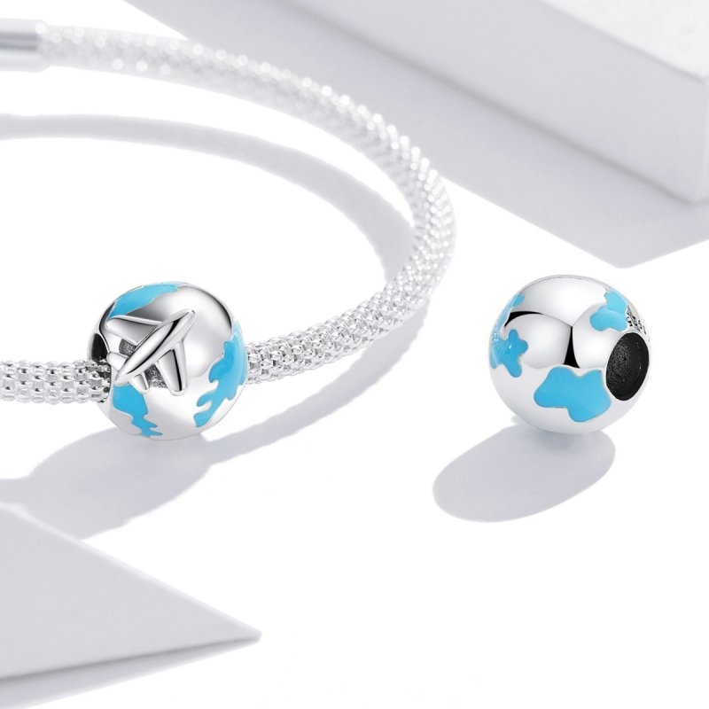 (kuva) Pandora Style World Travel - Lentokone ja Purjehtiva Charm - SCC2026 - Näytä 4