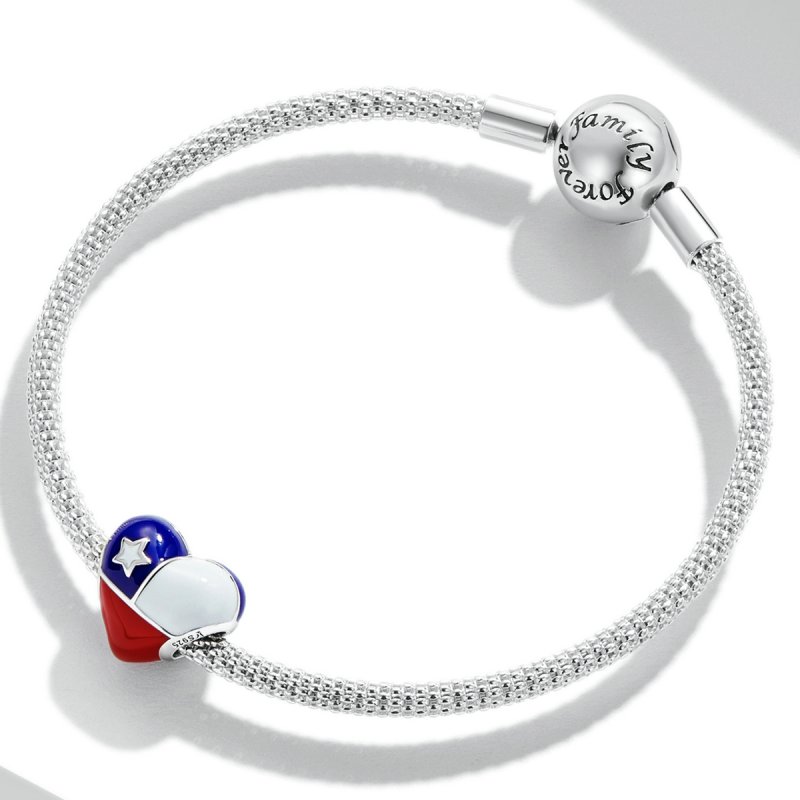 (kuva) Pandora Style Love Chile Flag Charm - SCC2110 - Näytä 3