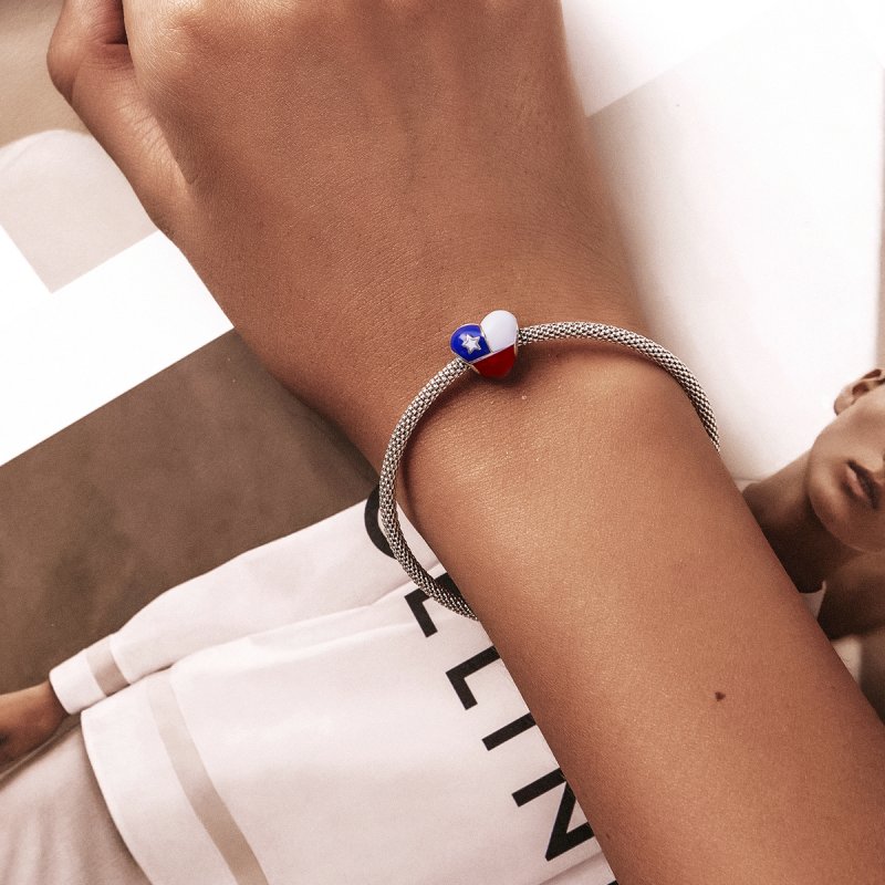 (kuva) Pandora Style Love Chile Flag Charm - SCC2110 - Näytä 6