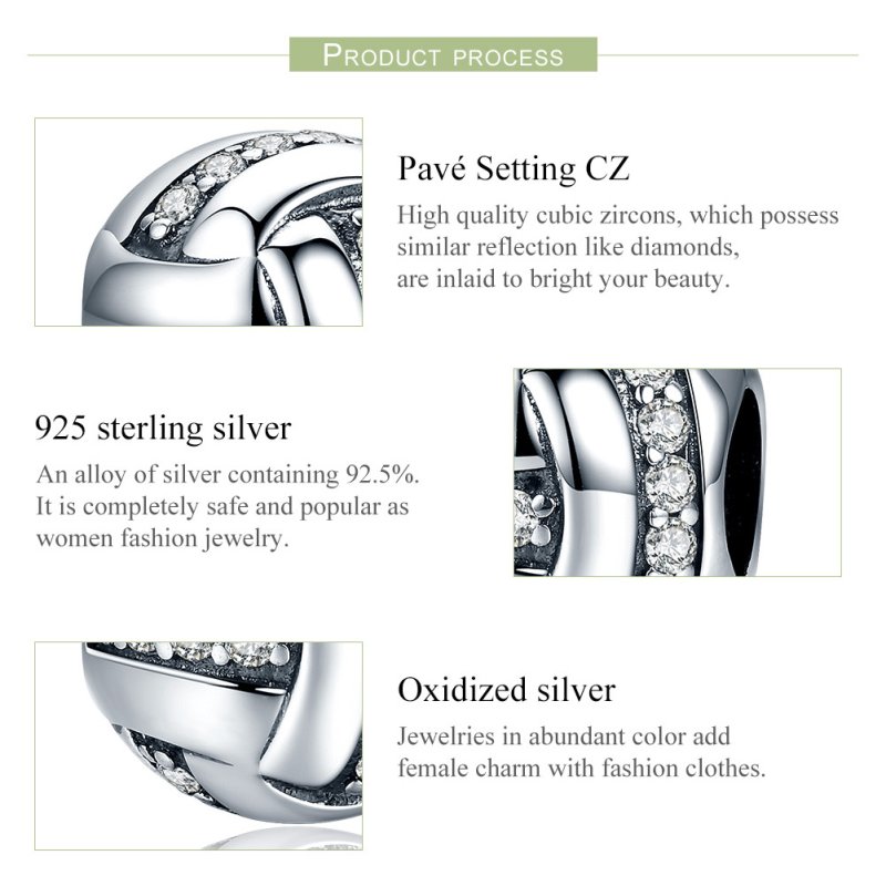 (kuva) Pandora-tyylinen hopea glitter monimutkainen riipus - SCC302 - Näytä 6