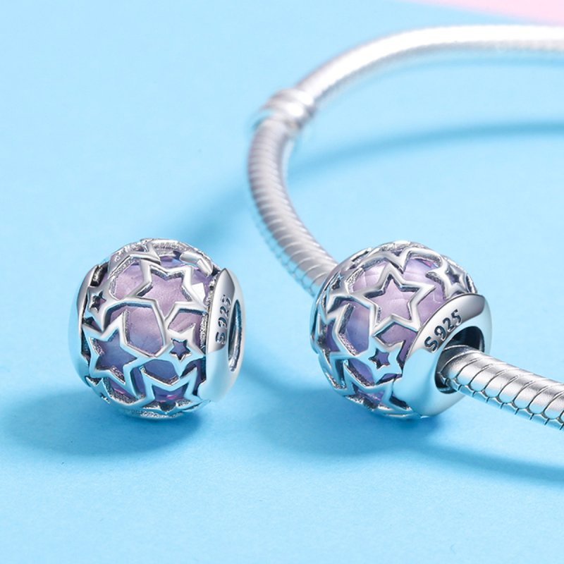(kuva) Pandora-tyylinen hopea romanttiset tähdet - Charm - SCC510 - Näytä 5