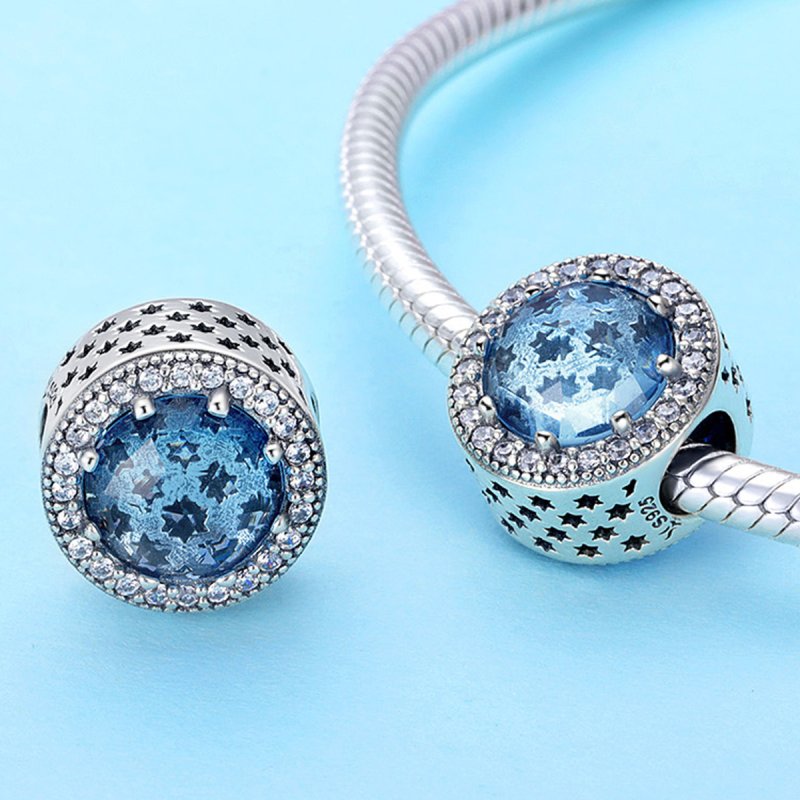 (kuva) Pandora-tyylinen Hopea Tähtitaivas Charm - SCC730 - Näytä 2