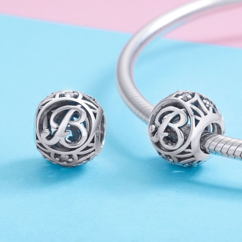 (kuva) Pandora-tyylinen Letter-B -riipus - SCC738-B - Näytä 3