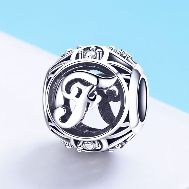(kuva) Pandora-tyylinen Letter-F -koru - SCC738-F - Näytä 2