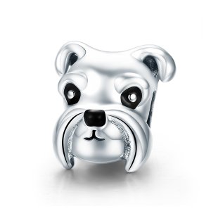 (kuva) Pandora-tyylinen hopeainen schnauzeri-riipus - SCC835