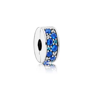 (kuva) Blue Mosaic Shining Elegance Spacer Clip - 791817NSBMX - Helat | PANDORA
