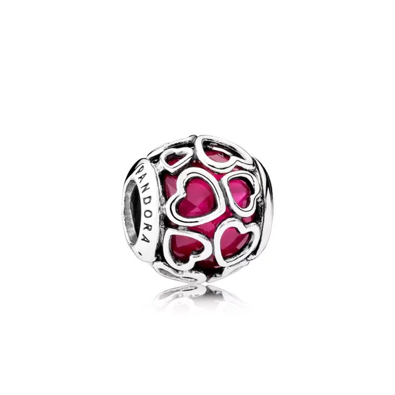 (kuva) Cerise Encased in Love Charm - 792036NCC - Helat | PANDORA