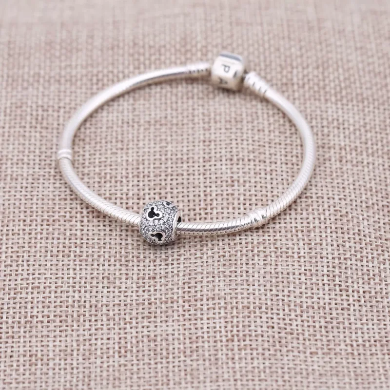 (kuva) Disney abstract pave silver charm Mickey silhouettes - 791442CZ - Helat | PANDOR - Näytä 2