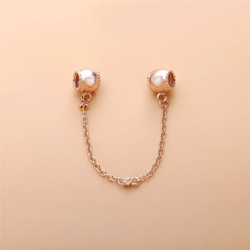 (kuva) Embossed Hearts Safety Chain - 787636CZ - Helat | PANDORA - Näytä 2