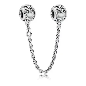 (kuva) Enchanted Heart Safety Chain - 797036 - Helat | PANDORA