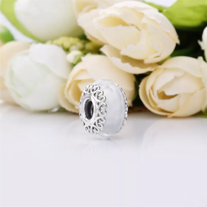 (kuva) Iridescent White Glass Murano Charm - 797617 - Helat | PANDORA - Näytä 3