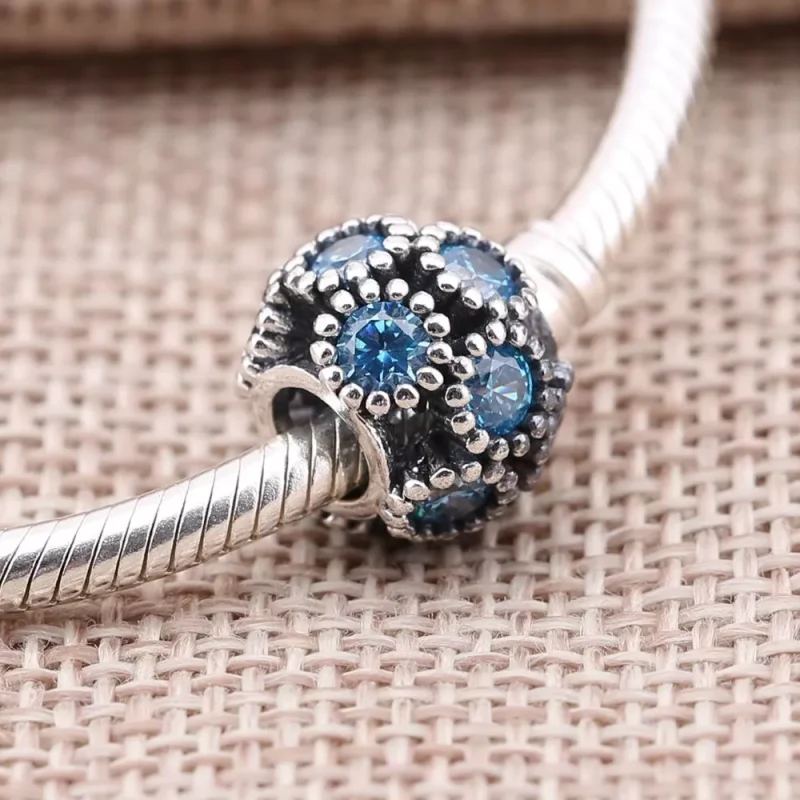 (kuva) PANDORA hela - Teal Openwork kuohuviini ympyrät - Näytä 2