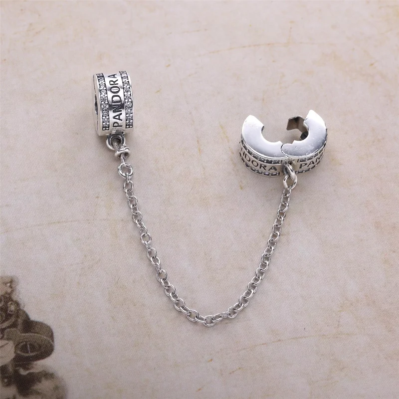 (kuva) PANDORA Logo Safety Chain - 792057CZ - Helat | PANDORA - Näytä 3