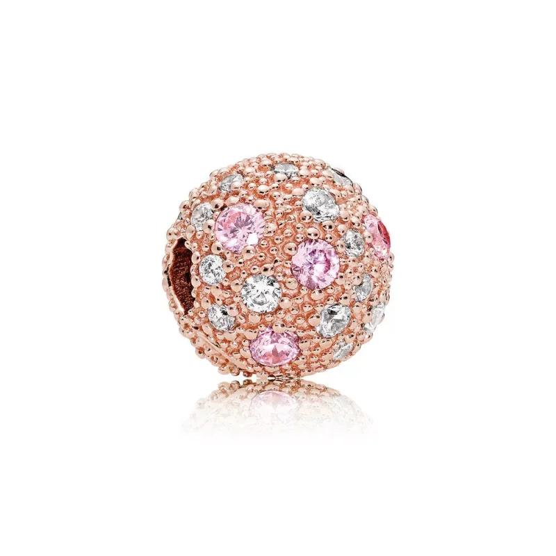 (kuva) PANDORA Rose Gold lukkopala - Kosmiset tähdet