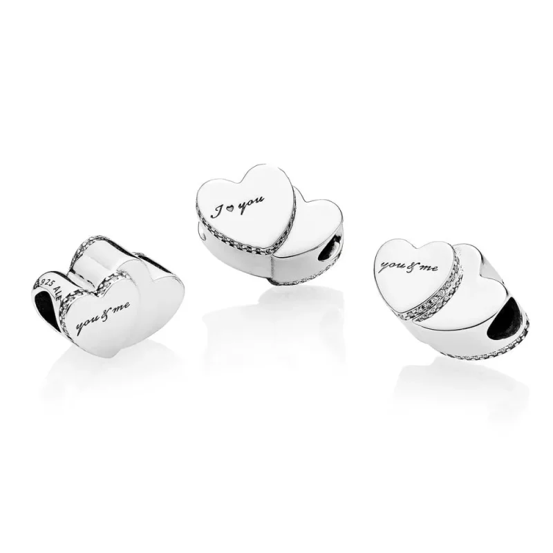 (kuva) PANDORA two hearts cz hopeariipus 796560CZ - Näytä 3