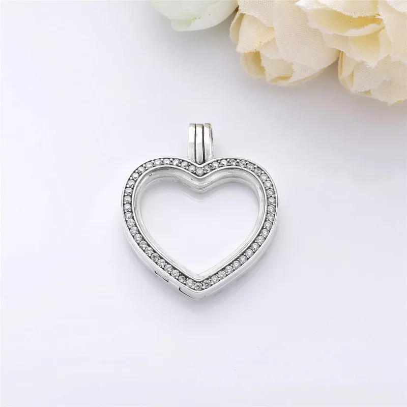 (kuva) Sparkling PANDORA Floating Heart Locket - 797248CZ - Helat | PANDORA - Näytä 2