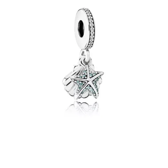 (kuva) Tropical Starfish & Sea Shell Pendant Charm - 792076CZF - Helat | PANDORA