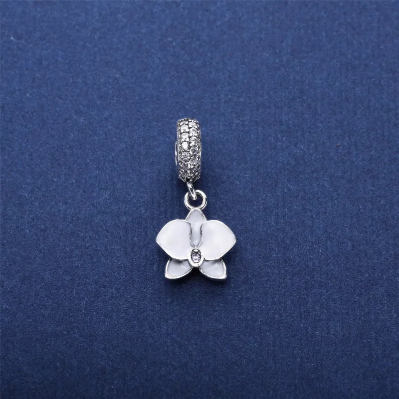 (kuva) White Orchid Pendant Charm - 791554EN12 - Helat | PANDORA - Näytä 4