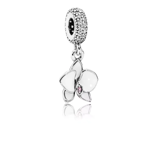 (kuva) White Orchid Pendant Charm - 791554EN12 - Helat | PANDORA