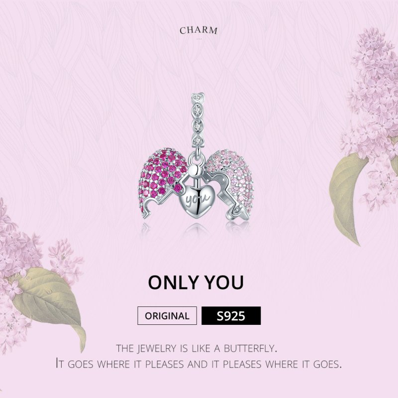 (kuva) Pandora-tyylinen hopeinen Only You -riipus - BSC282 - Näytä 6