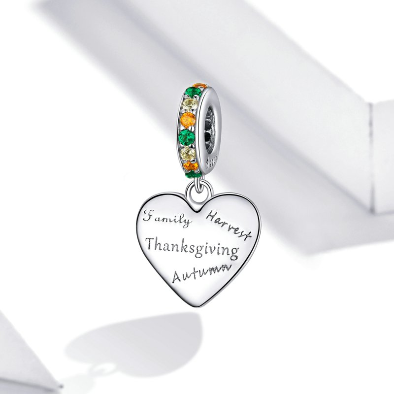 (kuva) Pandora-tyylinen Thanksgiving Love Dangle - BSC344 - Näytä 2