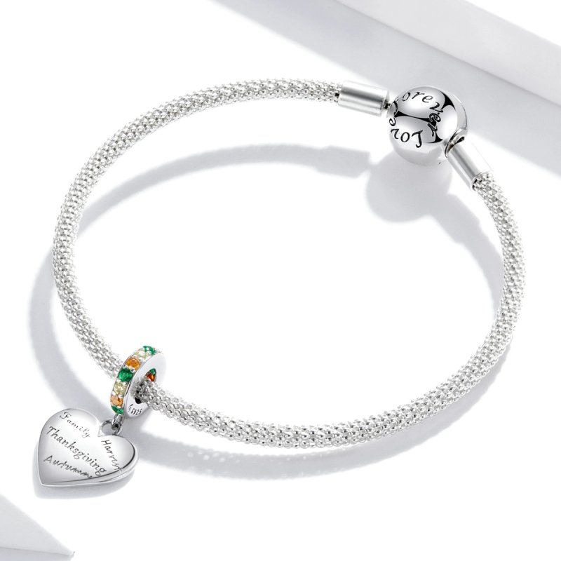 (kuva) Pandora-tyylinen Thanksgiving Love Dangle - BSC344 - Näytä 3