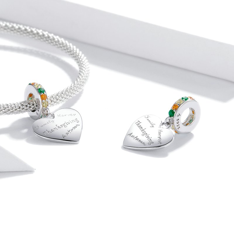 (kuva) Pandora-tyylinen Thanksgiving Love Dangle - BSC344 - Näytä 4
