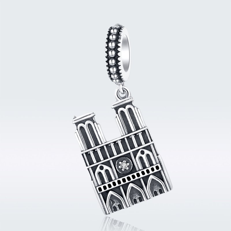 (kuva) Pandora-tyylinen hopeinen Notre Dame De Paris -riipus - SCC1328 - Näytä 5