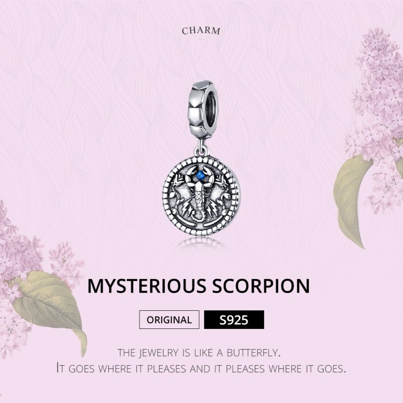 (kuva) Pandora-tyylinen hopea salaperäinen skorpionikoriste - SCC1503 - Näytä 6