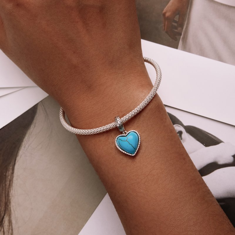 (kuva) Pandora Style Love Turquoise Dangle - SCC2227 - Näytä 6