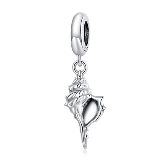 (kuva) Pandora-tyylinen hopeinen dangle-koriste simpukka - SCC2235