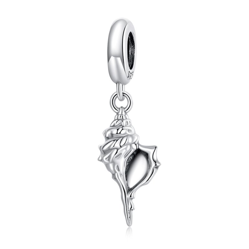(kuva) Pandora-tyylinen hopeinen dangle-koriste simpukka - SCC2235