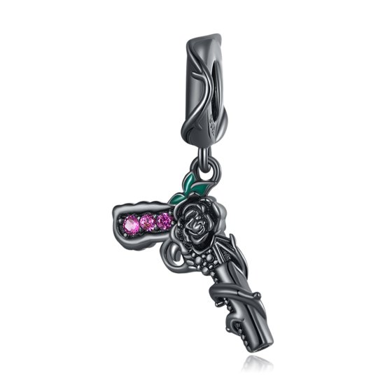 (kuva) Pandora Style Rose Pistol Dangle - SCC2241