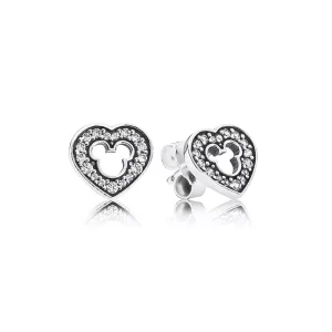 (kuva) Disney heart silver Nappikorvakorut - 290579CZ | PANDORA